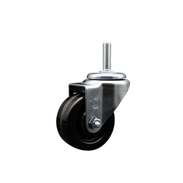 3 Inch Phenolic Wheel Swivel 58 Inch Threaded Stem Caster Service Caster